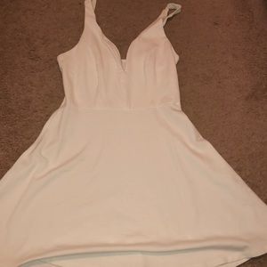 White sweetheart skater dress